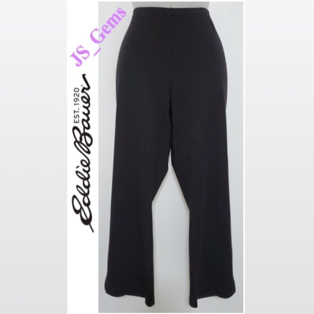 Women's Eddie Bauer Small Black Capri Outdoor Sweat Pants